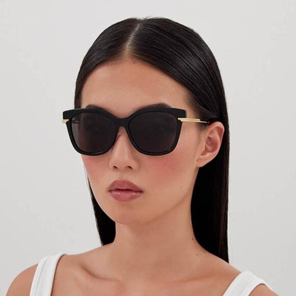 NEW BOTTEGA VENETA BV1296SA 001 SUNGLASSES WOMEN BLACK CAT  display picture 3